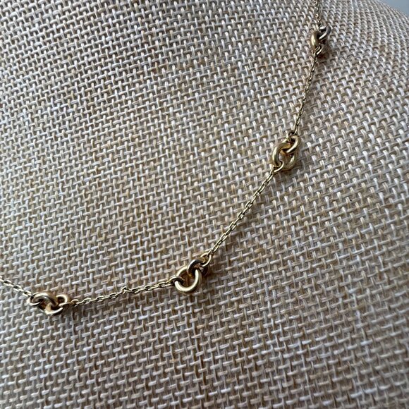 Madewell Gold Knot Chain Necklace, Dainty, Casual - Picture 4 of 7